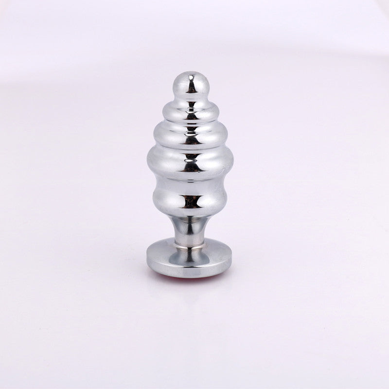 Plug Anal Torneado Color Plata 7 cm