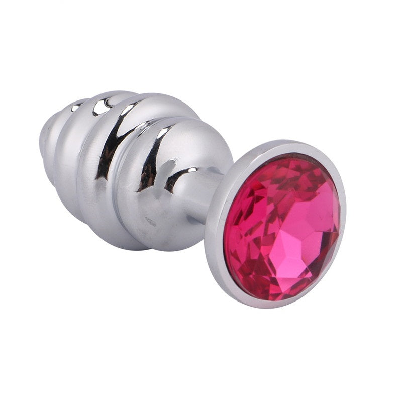 Plug Anal Torneado Color Plata 7 cm