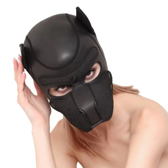 Máscara de Simil Cuero Puppy Cosplay Hood BDSM