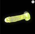 Dildo Luminoso Con LED Transparente Ventosa