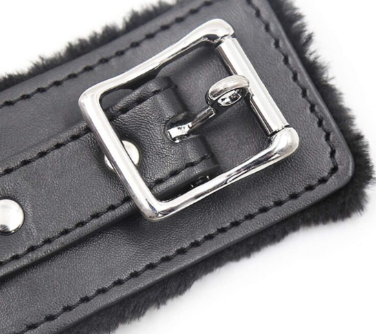 Collar Cuero Gargantilla Cuello Correa Cadena Ajustable BDSM