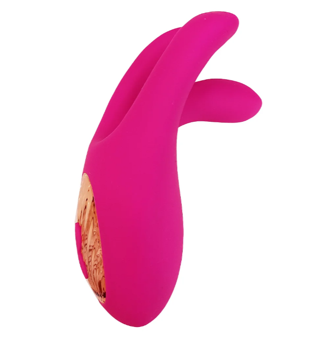 Vibrador con movimiento de dedos y estimulador de clítoris