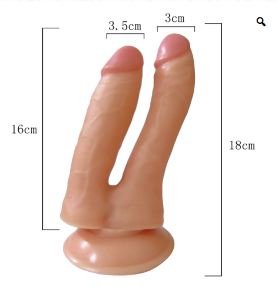 Dildo Doble Pene Realista Vaginal y Anal Penetración