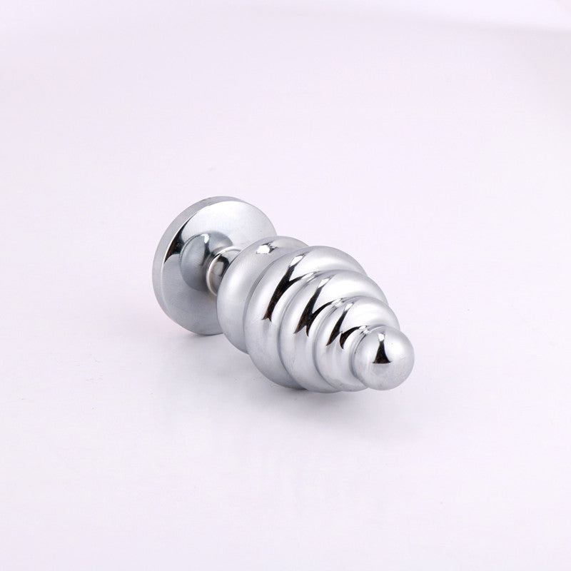 Plug Anal Torneado Color Plata 7 cm