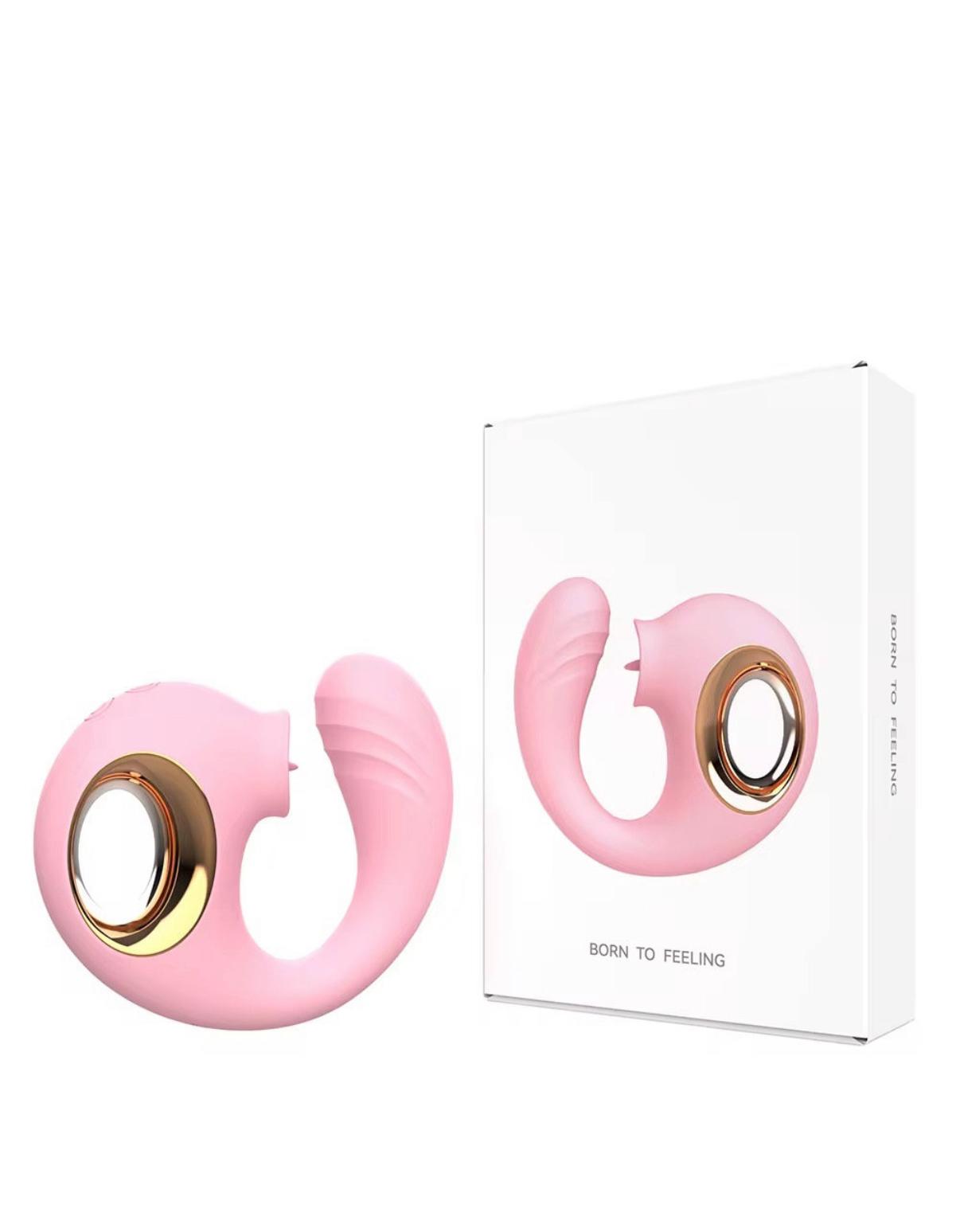 Vibrador con Estimulador de Clitoris y Punto G