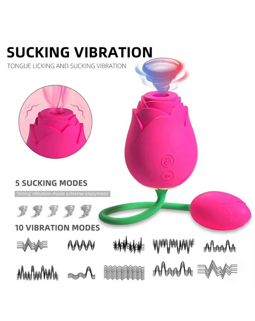 Vibrador y Estimulador Rosy