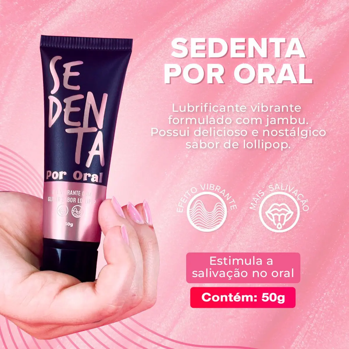 Gel Lubricante Sedenta Oral con Glitter