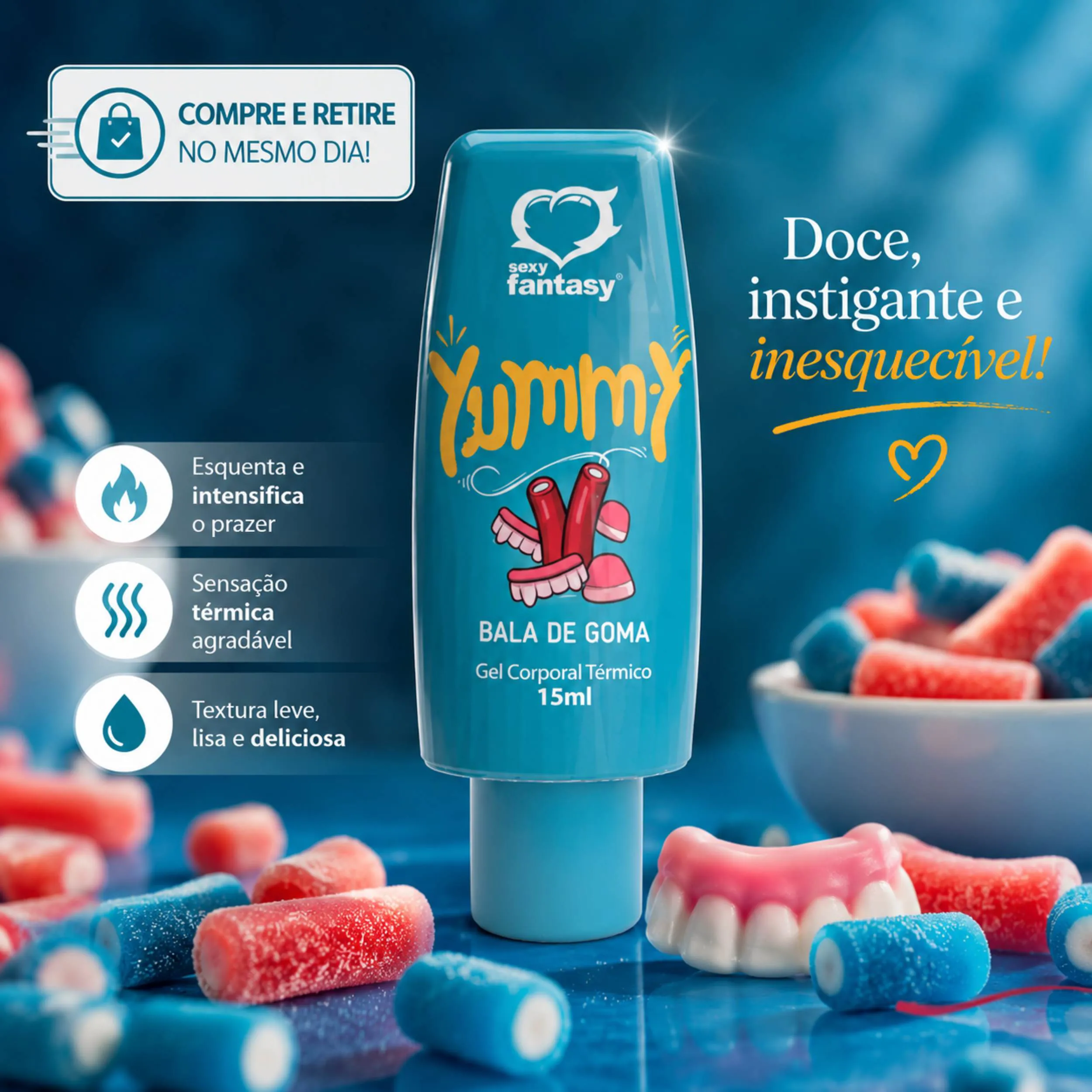 Lubricantes comestibles YUMMY térmicos  (efecto calor)